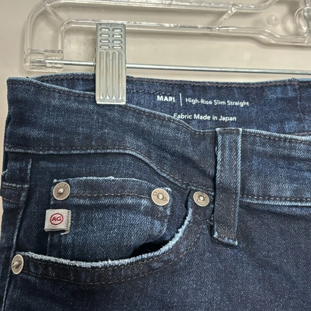 AG Adriano Goldschmied Mari Slim Straight Dark Wash Denim Jeans, size 27R - Picture 5 of 13